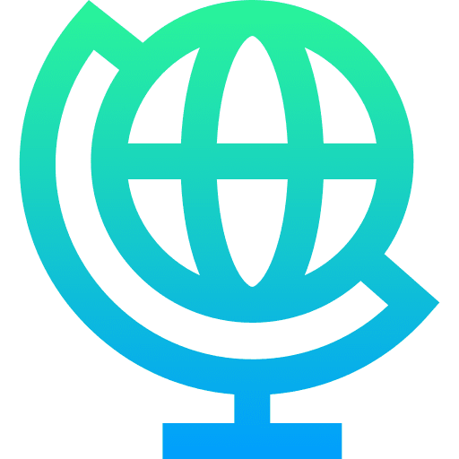Geography world map education globe icon