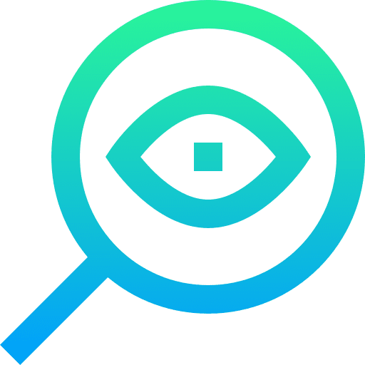 Research magnifying glass research investigate icon