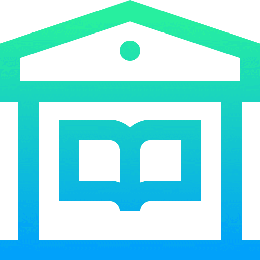 Library architecture and city read library icon Library architecture and city read library icon