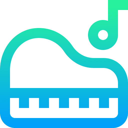 Piano grand piano music and multimedia organ icon Piano grand piano music and multimedia organ icon