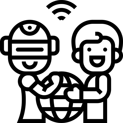 Human human robotic cyborg icon