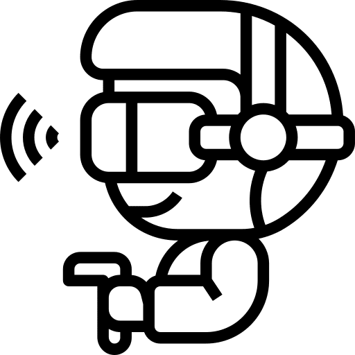 Virtual reality gaming head vr icon