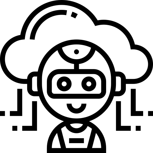 Cloud computing electronics ai intelligence icon Cloud computing electronics ai intelligence icon