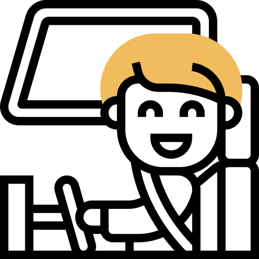 Driving driver people safety icon