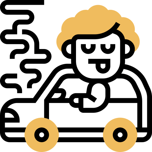 Overheat engine car transportation icon