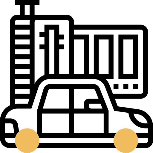 Cooling system engine car mechanism icon