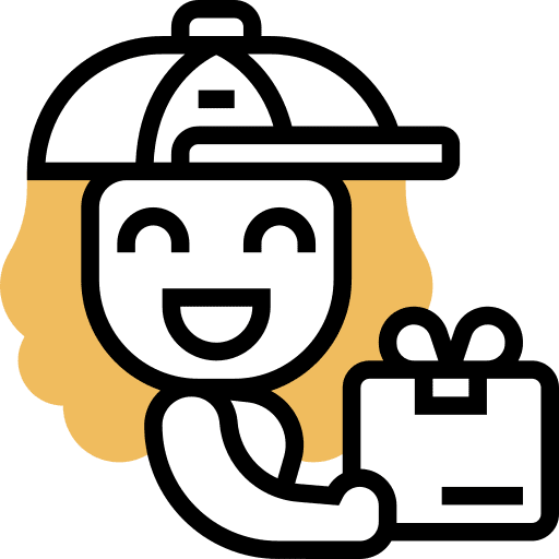 Delivery person occupation handling icon
