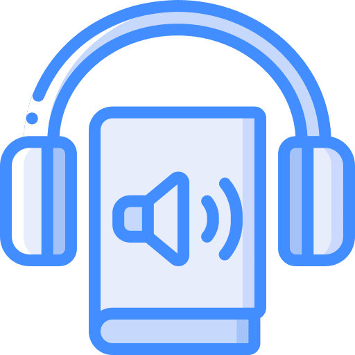 Audio book online learning audio book course icon