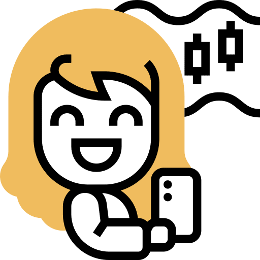 Stock stock market trader woman icon Stock stock market trader woman icon