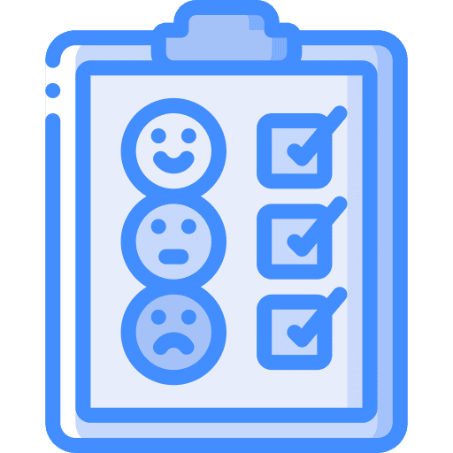Survey criteria clipboard customer satisfaction icon