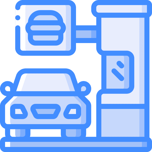 Drive thru drive thru transportation food and restaurant icon