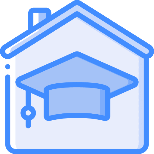 Homeschooling mortarboard graduation hat tutor icon