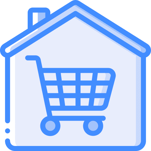 House home delivery trolley icon