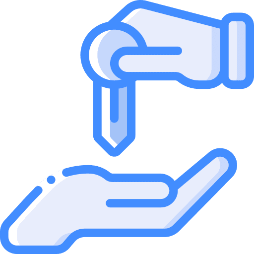 Valet ownership transportation hand icon