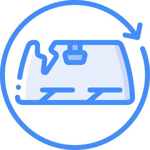 Windscreen transportation car repair icon