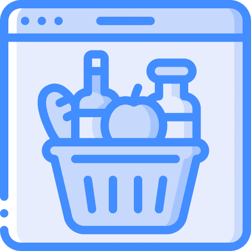 Online shopping shopping online healthy food groceries icon