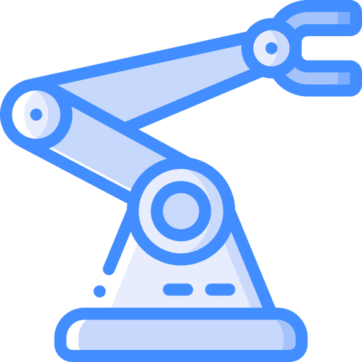 Robot arm industry robotic arm robots icon