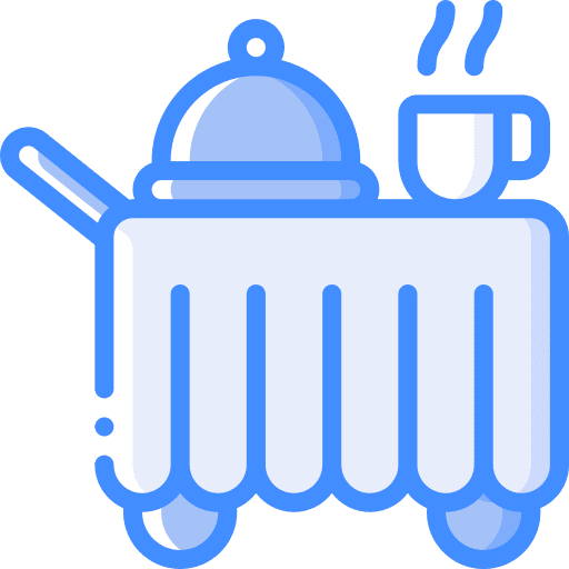 Room service covered hotel tray icon