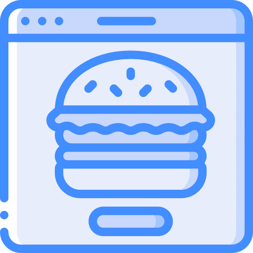 Web browser online food delivery online shopping icon