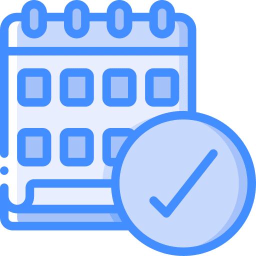 Calendar planning date time and date icon