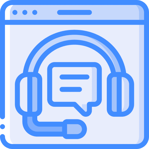 Live chat conversation web browser headphones icon