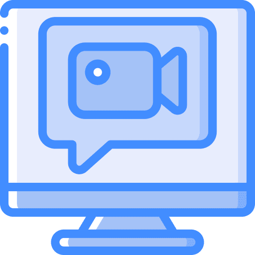 Video call elearning class computer icon