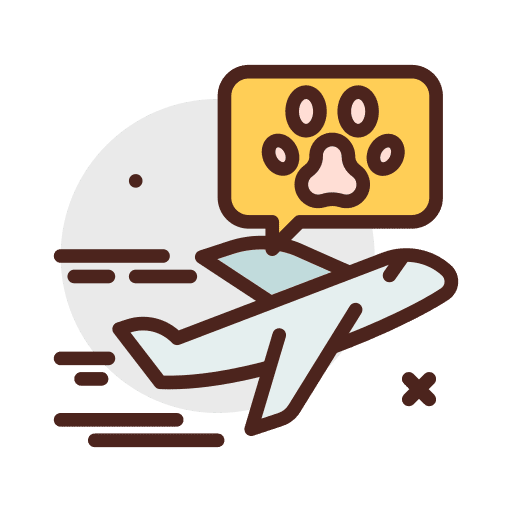 Airplane pet animals airplane icon
