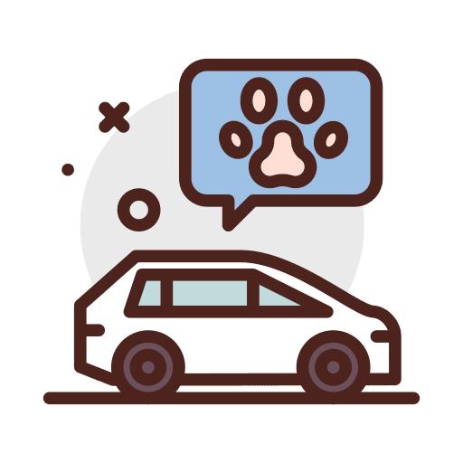 Car pet holidays vacation icon