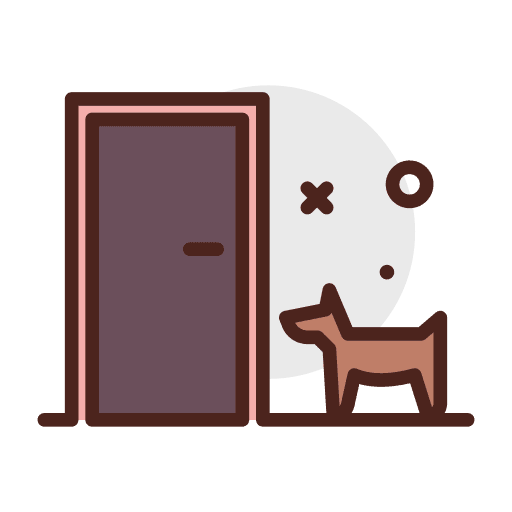 Door pet inside door icon