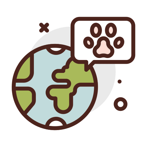 Earth pet dog paw icon Earth pet dog paw icon