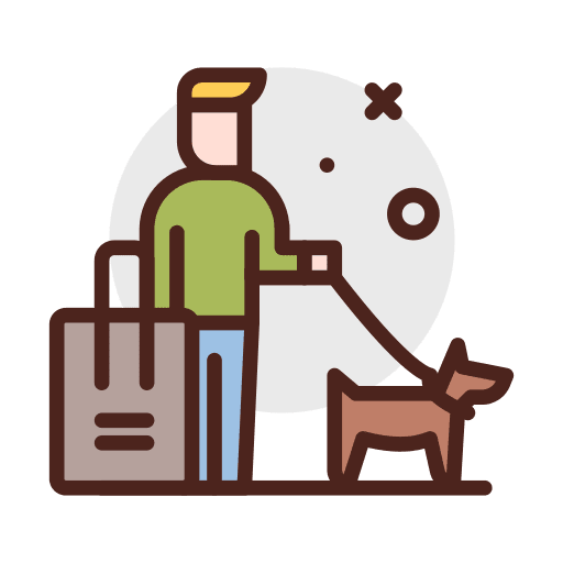 Holiday bag people travel icon