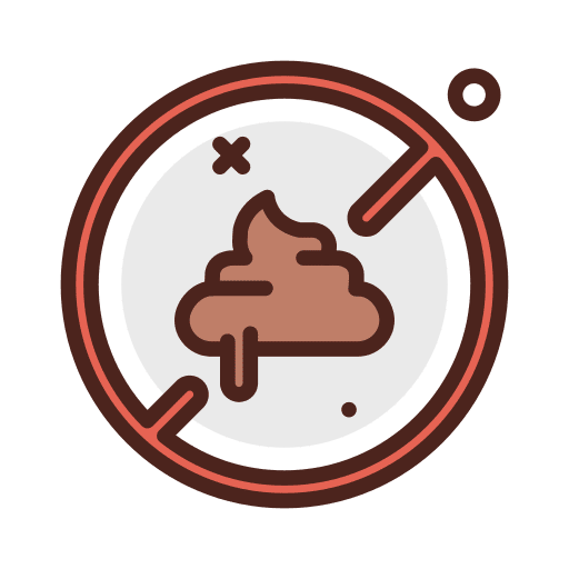 Shit pet shitting no sign icon