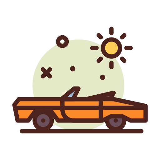 Car convertible car transportation sport icon