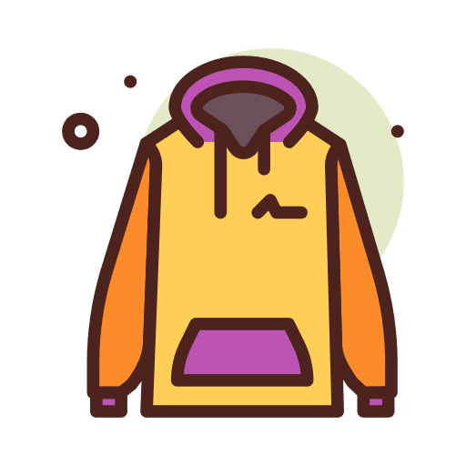 Hood jacket sweater cloth icon