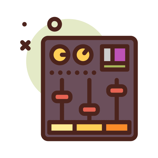 Music mixer equalization ui electronics icon