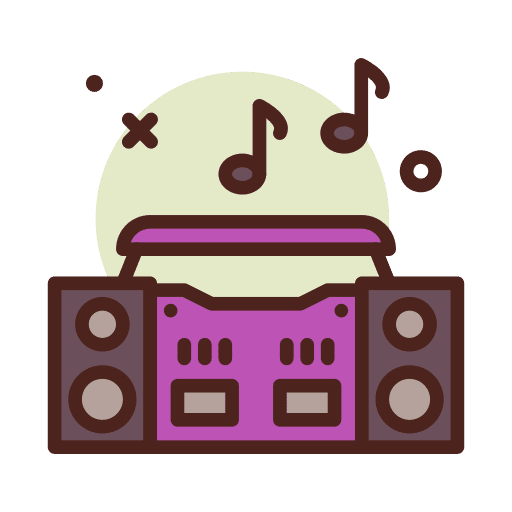 Music player cassette player audio music player icon