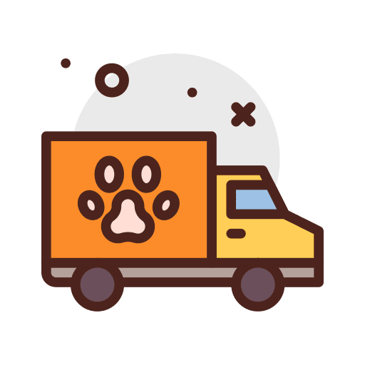 Truck paw animals veterinary icon Truck paw animals veterinary icon