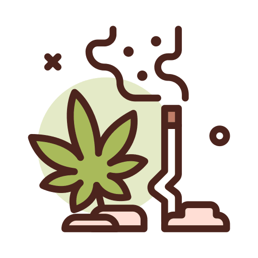 Weed cannabis hand weed icon