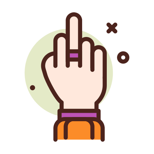 Finger hand middle finger icon Finger hand middle finger icon