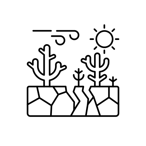 Climate change climate desert ecology and environment icon Climate change climate desert ecology and environment icon