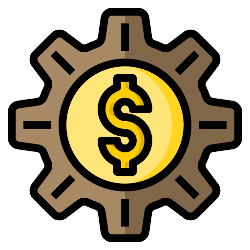 Configuration investment dollar process icon Configuration investment dollar process icon