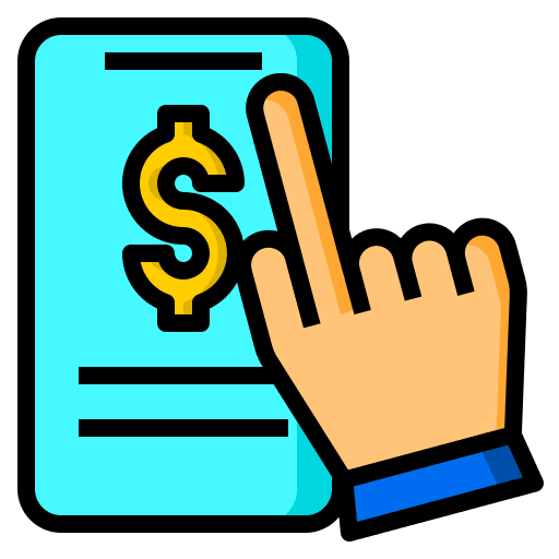 Mobile app electronics phone money currency icon Mobile app electronics phone money currency icon