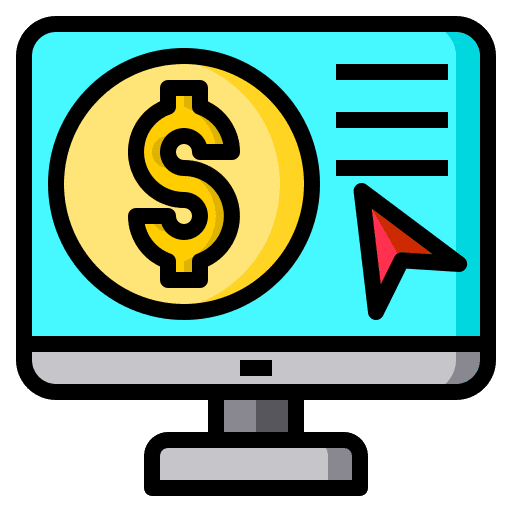 Online payment dollar business and finance online payment icon Online payment dollar business and finance online payment icon