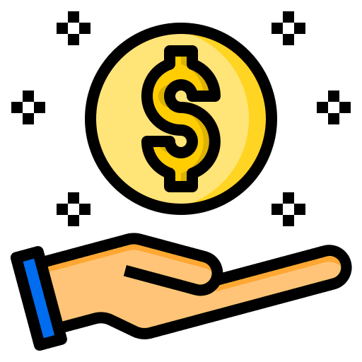 Support payment hand finance icon