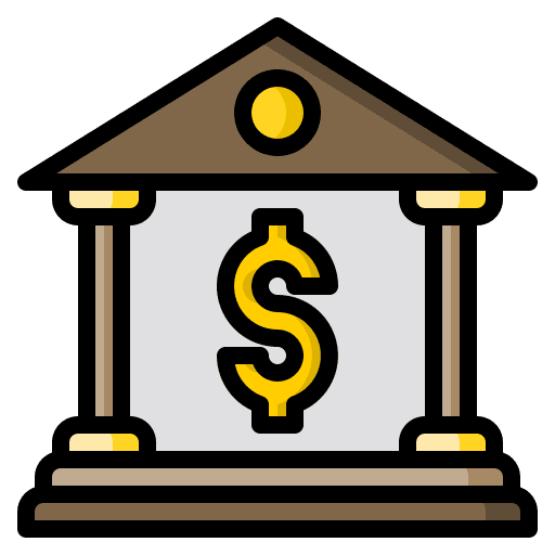 Bank finance savings business icon Bank finance savings business icon