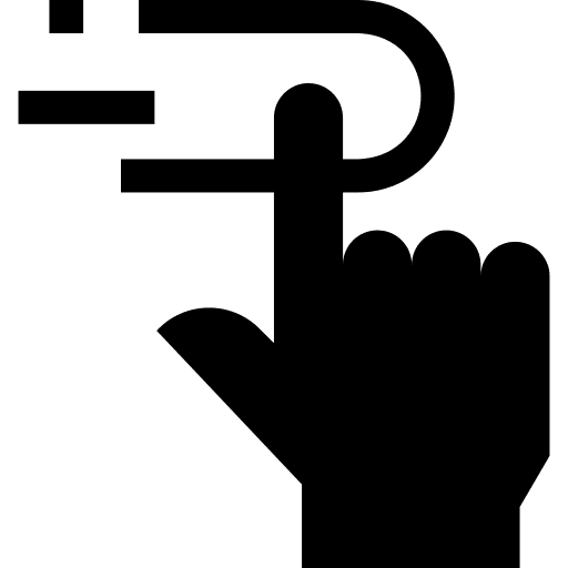 Swipe drag hands and gestures touch icon