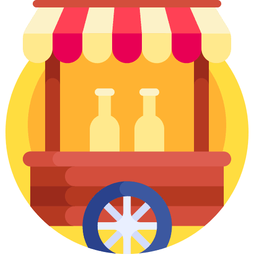 Food stall food cart food and restaurant fast food icon Food stall food cart food and restaurant fast food icon