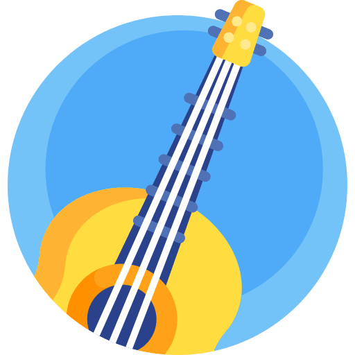 Guitar cultures orchestra music and multimedia icon Guitar cultures orchestra music and multimedia icon