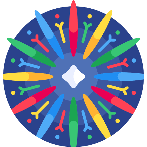 Fireworks birthday and party celebration stars icon Fireworks birthday and party celebration stars icon