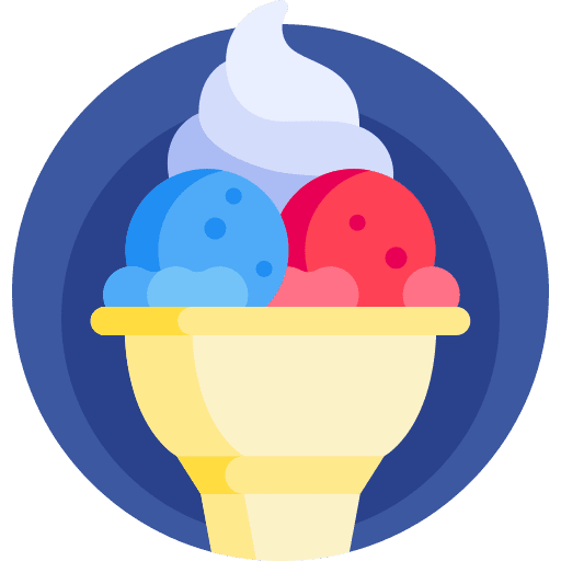 Ice cream summer sweet food and restaurant icon Ice cream summer sweet food and restaurant icon
